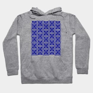 Dark Blue Floral by ellenaJ Design Hoodie